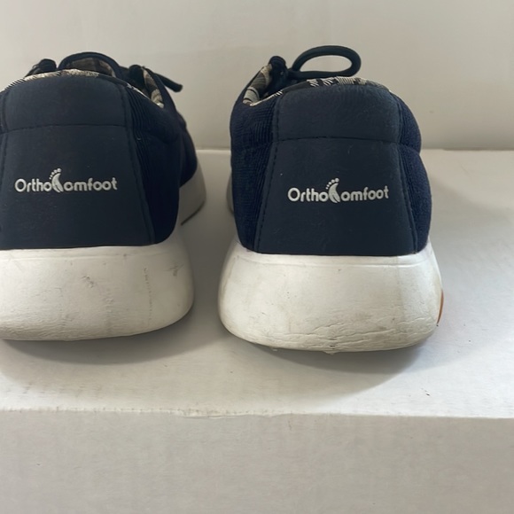 Orthocomfoot men’s boat shoes in navy blue and white, size 10 - Picture 6 of 7